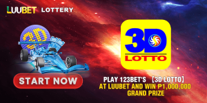 Play 123BET's 【3D Lotto】 at LUUBET and win ₱1,000,000 grand prize